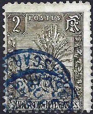 Madagaskar 1903 - Mi 60 - YT 64 - Zebu und Ravenala