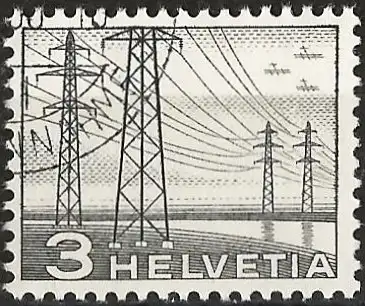 Schweiz 1949 – Mi 529 - YT 481 - Hochvoltleitungen