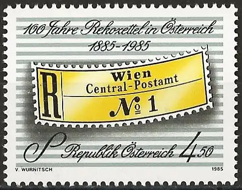 Österreich 1985 - Mi 1806 - YT 1635 - Label von Letter Einschreiben - MNH