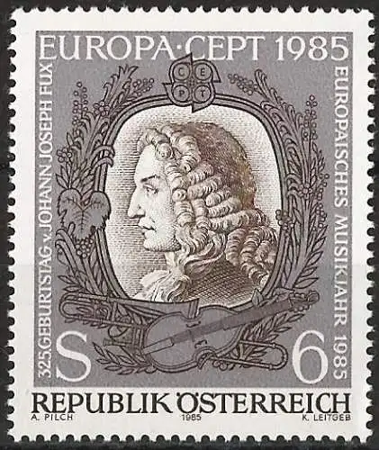 Österreich 1985 - Mi 1811 - YT 1640 - Europa CEPT : Johann Joseph Fux, Komponist - MNH