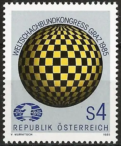 Österreich 1985 - Mi 1823 - YT 1652 - Schach: Kongress der Weltföderation - MNH