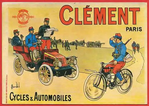 [Ansichtskarte] Wagen Clément / Auto et cycle / Car. 