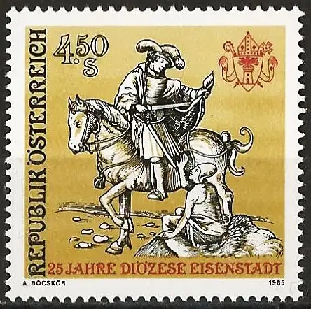 Österreich 1985 - Mi 1830 - YT 1659 - Diocese Eisenstad - MNH