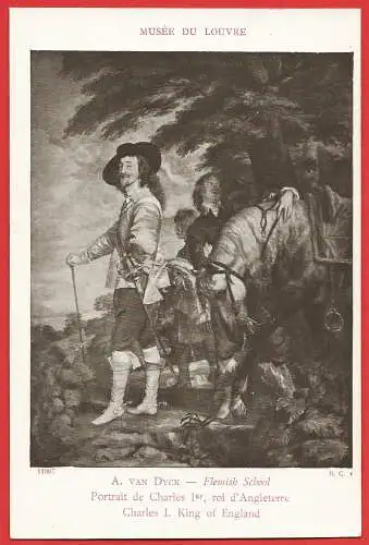 [Ansichtskarte] Gemälde von Antoine Van Dyck : König Karl I  - Louvre-Museum 
Peinture : Roi Charles 1er 
Painting : King Charles I. 