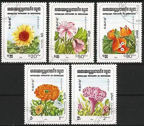 Kamputschea 1983 - Mi 510... - YT 419... - Blume