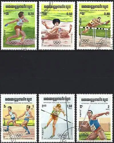 Kamputschea 1984 - Mi 568/73 - YT 442/47 - Olympischen Spiele in Los Angeles