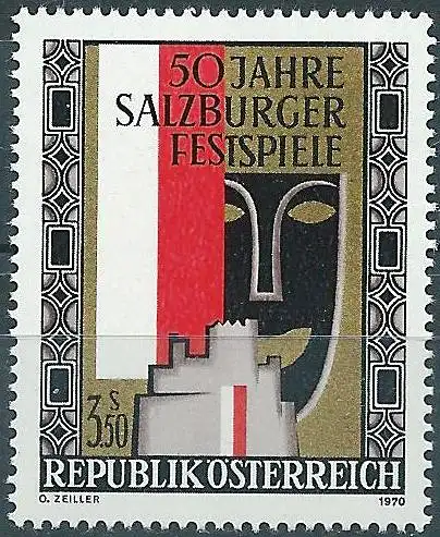 Österreich 1970 - Mi 1335 - YT 1163 - Das Musikfestival von Salzburg - MNH