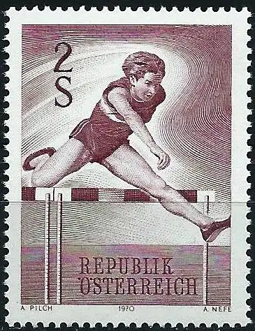 Österreich 1970 - Mi 1348 - YT 1177 - Sport : Leichtathletik Hürdenlauf - MNH