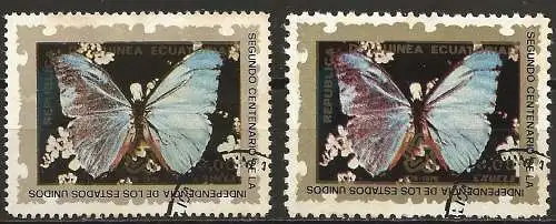 Äquatorial Guinea 1976 - Mi 853 - YT 77-B - Schmetterling - Gezähnt 13½ & 10½