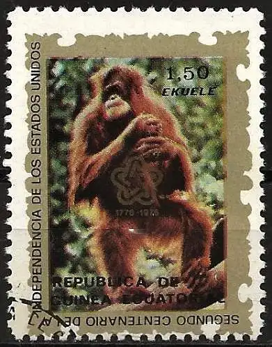 Äquatorial Guinea 1976 - Mi 844 - YT 81A - Affe : Orang-Utan