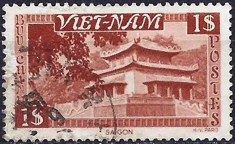 Vietnam (Reich) 1951 - Mi 66 - YT 6 - Hùng King Tempel, Sài Gòn