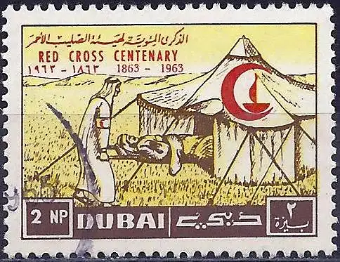 Dubai 1963 - Mi 27A - YT 19 - Rotes Kreuz