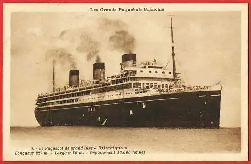 [Ansichtskarte] Passagierschiff " Atlantique " / Paquebot / Ocean liner. 