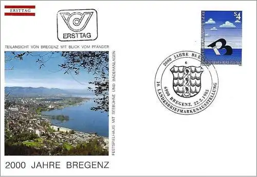 Österreich 1985 - Mi 1805 - YT 1634 - Bregenz - FDC