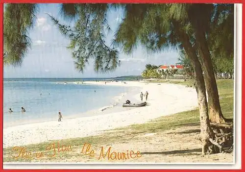 [Ansichtskarte] Mauritius ( Île Maurice ) Der Strand " Flic en Flac ". 