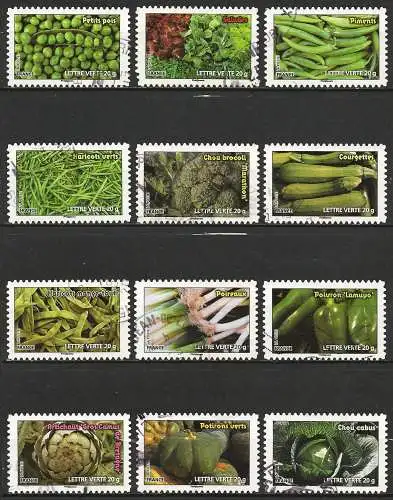 Frankreich 2012 - Mi 5402/13 - YT 739/50 - Gemüse - Komplette Serie