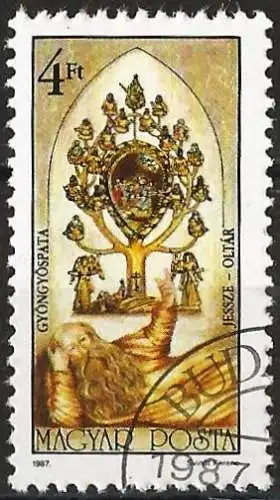 Ungarn 1987 – Mi 3921 - YT 3128 - Altar der Kirche von Gyöngyöspata