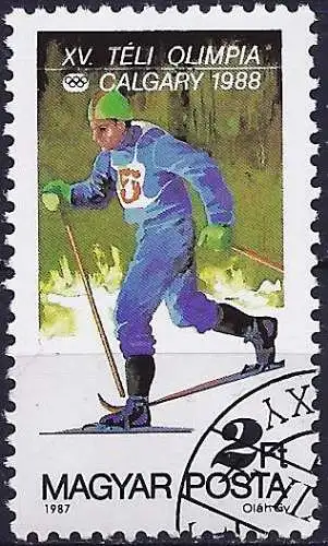 Ungarn 1987 – Mi 3930 - YT 3136 - Olympische Spiele in Calgary : Langlauf