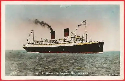 [Ansichtskarte] Passagierschiff " Île de France "/ Paquebot / Ocean liner. 