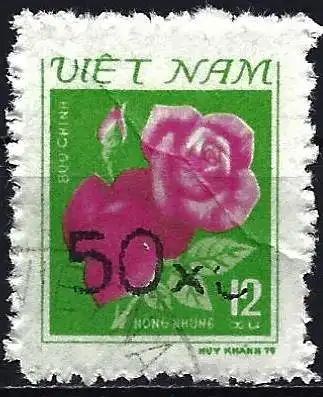 Vietnam 1984 - Mi 1441 - YT 512B - Blume : Rosa