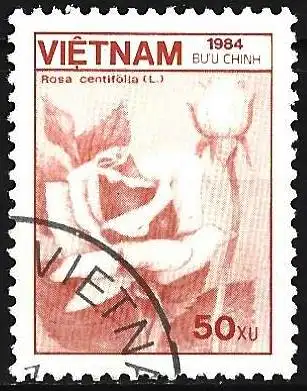 Vietnam 1984 - Mi 1533 - YT 557 - Blume : Rosa