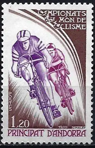 Andorra 1988 - Mi 309 - YT 288 - Rad Weltmeisterschaften  - MNH