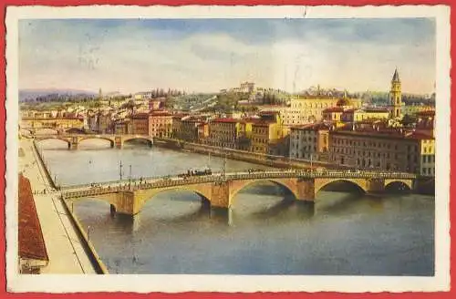 [Ansichtskarte] Italien - Florenz : Brücke / Italie - Florence : Pont des Chariots / Italy - Firenze : Ponte alla Carraia. 