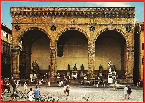[Ansichtskarte] Italien - Florenz / Italie - Florence : Place Signoria, Loge des Orcagna / Italy - Firenze. 