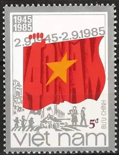 Vietnam 1985 - Mi 1602 - YT 607 - Nationalflagge - MNH