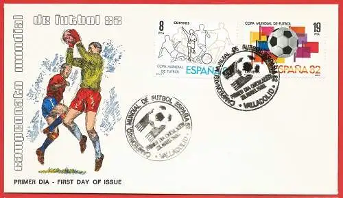 Spanien 1980 - Mi 2462/63 - YT 2217/18 - FIFA Fussball - FDC