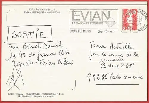 [Ansichtskarte] Frankreich - Haute-Savoie ( 74 ) Evian-les-Bains. 