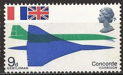 Großbritannien 1969 - Mi 505 - YT 556 - Flugzeug Concorde - MNH