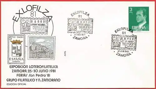 Spanien 1976 - Mi 2239x - YT 1992 - König Karl 1 - Philatelistische Ausstellung Exlofilza 81 )