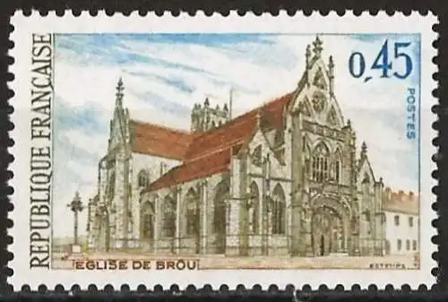 Frankreich 1969 - Mi 1651 - YT 1582 - Kirche von Brou -  MNH