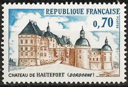 Frankreich 1969 - Mi 1663 - YT 1596 - Schloss von Hautefort -  MNH