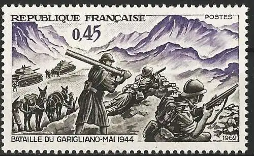 Frankreich 1969 - Mi 1668 - YT 1601 - Schlacht um Garigliano - MNH