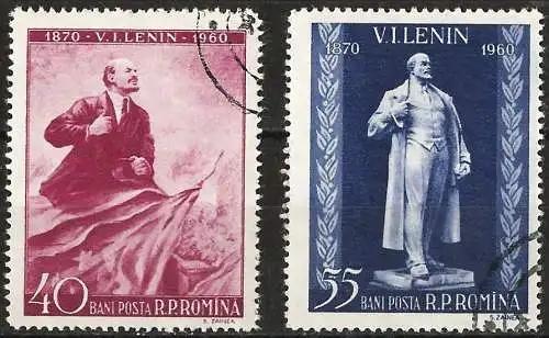 Rümanien 1960 - Mi 1840/41 - YT 1674/75 - Vladimir Lenin