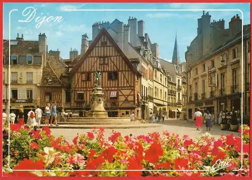 [Ansichtskarte] Côte d'Or ( 21 ) Dijon : Place François Rude & Fontaine du Bareusai /
Frankreich. 