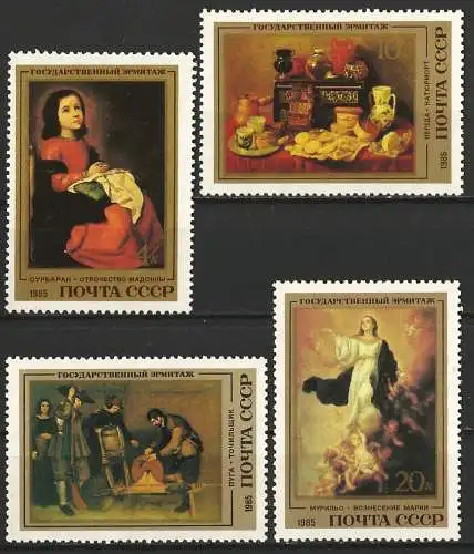 Russland 1985 - Mi 5476/79 - YT 5186/89 - Gemâlde - MNH