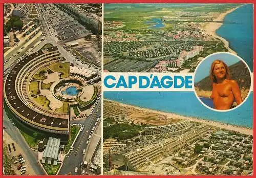 [Ansichtskarte] France - Hérault ( 34 ) Le Cap d'Agde : Vue aérienne et nue /
Frankreich. 