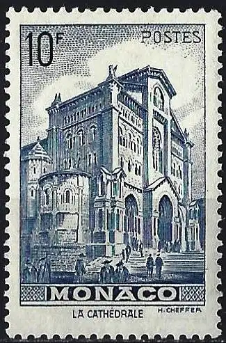 Monaco 1943 - Mi 242 - YT 261 - Die Kathedrale - MLH