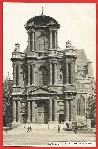 [Ansichtskarte] Paris ( 75 ) Eglise Saint-Gervais / 
Frankreich : Kirche. 