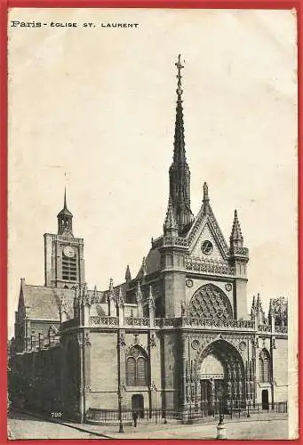 [Ansichtskarte] Paris ( 75 ) Eglise Saint-Laurent / 
Frankreich : Kirche. 