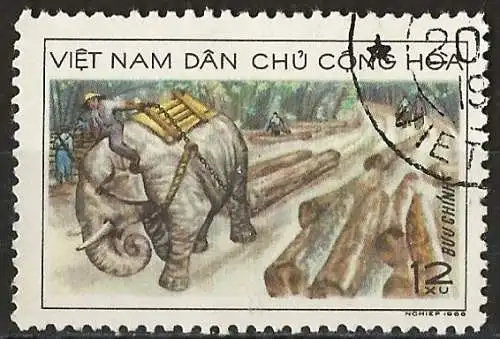 Vietnam-Nord 1969 - Mi 571 - YT 631 - Elefant