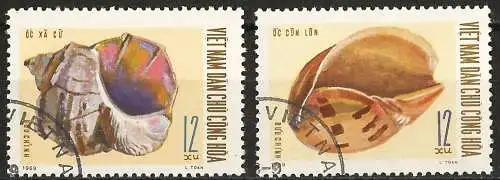 Vietnam-Nord 1970 - Mi 610/11 - YT 668/69 - Muschel