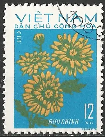 Vietnam-Nord 1974 - Mi 758 - YT 839A - Blume : Chrysantheme