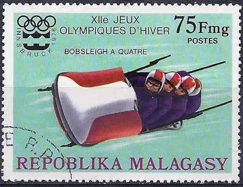 Madagaskar 1975 - Mi 767 - YT 573 - Olympische Spiele in Innsbruck : Bobsleigh