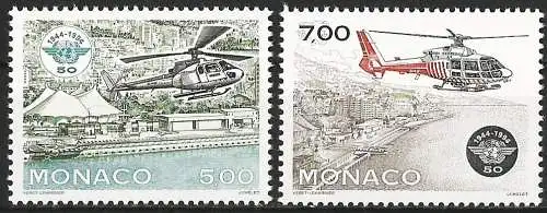 Monaco 1994 - Mi 2194/95 - YT 1951/52 - Hubschrauber - MNH