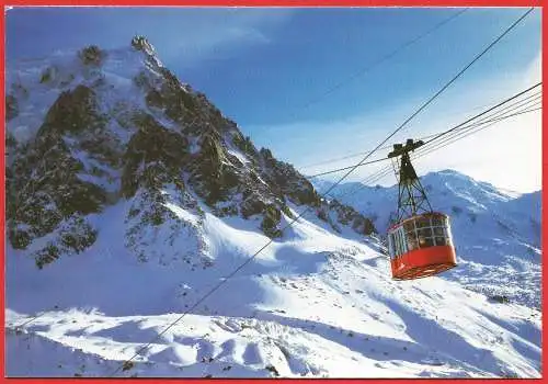 [Ansichtskarte] Haute-Savoie ( 74 ) Chamonix : Téléphérique de l' Aiguille du Midi  / 
Frankreich : Seilbahn. 