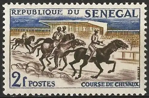 Senegal 1961 - Mi 247 - YT 207 - Pferderennen  - MNH 